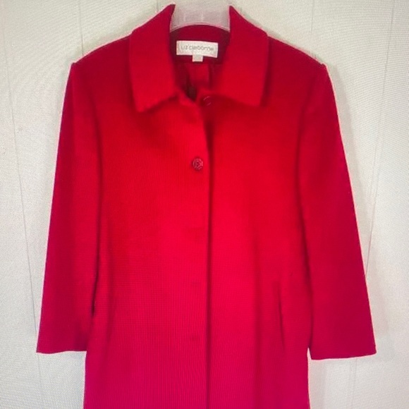 Liz Claiborne Jackets & Blazers - Liz Claiborne Vibrant Red Trench Coat